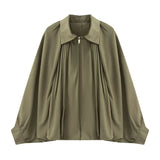 Fongt Explosion Women's Puff Sleeve Pilot Jacket Coat