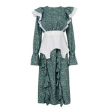 Fongt Women's New French Design Sense Long Sleeve Dress Can Be Disassembled Waist Seal Casual Broken-Outfit