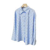 Fongt Women's Dress French Elegant Hot Diamond Diamond Diamond Linge Casual Thin Long-Sleeved Collar Shirt Shirt