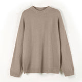 Fongt Soft-Gried Gray Sweater Woman 2025 Autumn And Winter Loose Thick Sheep Velvet Collar Knitted Shirt