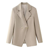 Fongt Women's Clothing Explosion Clip High Waist Repair Solid Color Button Suit Jacket Short