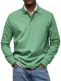 Fongt New Men's Casual Long-Sleeved Button-Down Shirt