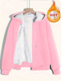 Fongt Women's Winter Explosion Warm Plush Hoodie Jacket