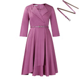 Fongt Women's 2025 Autumn And Winter 2025 New Fashion V-Neck Solid Dress With High-Waisted African Dress