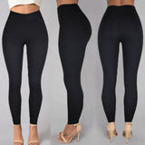 Commuting Autumn Women's High Waist Skinny Cropped Pencil Casual