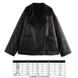 Fongt Women's Autumn And Winter New Double-Sided Collar Long Fur Locomotive Wind Jacket Jacket Jacket