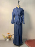 Fongt 2025 New Women's Loose Casual Comfortable Denim Dress Suit