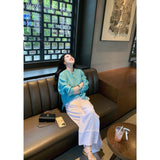 Fongt Salts Lightly Wear Lake Blue Sunscreen Shirt Loose Thin Mountain Trousers Two Sets Of New Summer