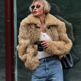 Fongt Women's 2025 New Explosive ZA Fur Curly Jacket Jacket