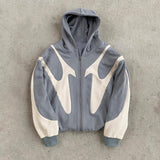 Fongt Hung Punk Hoodie Splicing Hoodie Casual Commuter Top