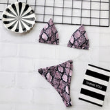 Bikini Set 2022 Sexy Pentagram Design Clear Strap Thong Swimsuit Women Neon Green Transparent Bathing Suit Beach