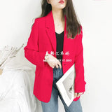 Fongt Suit Jacket Woman's New 2025 Korean Version Of Spring And Autumn Leisure Loose Net Red Autumn Suit Top British Style Woman