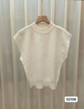 Summer New Korean Version Of The Elegant Round Neck Pure Color Simple Thin Sexy Sleeveless