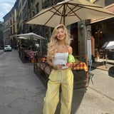Fongt Spring And Summer New Striped Loose Shirt 3217253 Pajamas Trousers 6929414