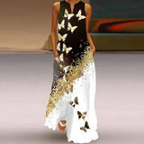 Boho Sleeveless V-Neck Long