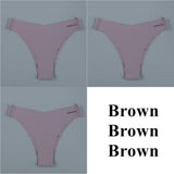 Seamless Underwear Silk Women's Plain Color Panties Lady Invisible Underpants Girls Briefs Smooth Panty Sexy
