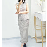 Fongt Folded Hand-Folded Set Of Three-Piece Vest Top Dress Spring And Autumn New Set