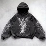 Fongt Wash Hooded Hoodie Hoodie Winter High Street Men And Women With The Same Shirt Top