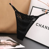 Fongt Thong Trousers Low-Waist Hot Lace Perspective Without Trace Elastic Cotton Seduction Hollow Adjustable T-Type