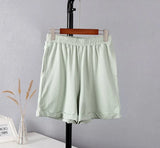 Summer Cotton Sets Women Casual Two Pieces Short Sleeve T Shirts and High Waist Short Pants Solid Outfits