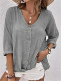 Fongt Spring-Summer Sale Of New Women's Collar Button-Killey Long Sleeves