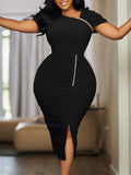 Fongt New Temperament Bag Hip Nails High-Waisted OL Tongle Pencil Dress African Dress