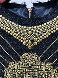 QUALITY 2023 Newest Fashion Designer Dress Women's Sleeveless Metal Rivet Beaded Tweed Tank
