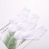 Pairs/lot 1 to 12 Years Classical Pure Color Children's Socks Black White Socks For Students Spring Autumn Winter