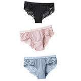 Panties Low Waist Hollow Briefs Solid Color Women's Underpants Lace Flower Panties Seamless Close-fitting Sexy