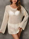 Fongt Beach Hooded Knitted Long-Sleeved Bikini Sunscreen Woman