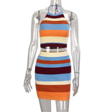 Fongt Skirt Autumn Fashion Two-Piece Suit Skirt Sling Babes Vest Hip Dress Suit Woman