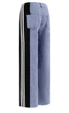 Fongt Women's New Casual Fashion High-Waisted Elastic Knitted Knitted Denim Straight