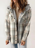 Fongt 2025 Women's Jacket Long Sleeve Hairy Hooded Jacket Jacket With Pocket