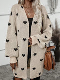 Fongt Love Knitted Shirt Fashion Casual Sweater Coat Woman