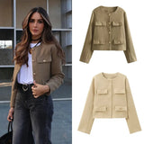 Fongt Women's Autumn And Winter Fashion New 15 Color Jacket Small Scent Style Short Suit Jacket
