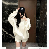 Fongt And Winter New Lazy Wind Soft Knitted Sweater Women High Waist Thin Leisure Shorts Two Sets