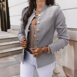 Fongt Burst Long Sleeve Rebuttoned Small Suit Short
