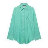 Fongt Spring And Summer New Striped Loose Shirt 3217253 Pajamas Trousers 6929414