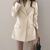 Fongt Small Suit Jacket 2024 Spring Plus Size Korean Version Slim Design British Wind Lady Small Suit Suit Jacket-Outfit