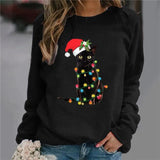 Long Sleeve O-Neck Loose Hoodie Fashion Ladies