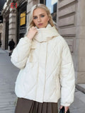 Women's Padded Jacket Female Oversize Hooded Coat Korean New in Outwears Thick Warm Demi-season Jacket for Women 2023-Outfit