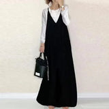 Fongt Solid Color 2025 Summer New Women's Slings Pure Color Casual Loose Broad Leg Pants
