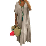 Fongt Spring Summer WISH New V-Neck Irregular Multi-Color Multi-Code Long