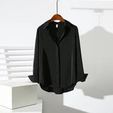 Fongt Red Dingy Shirt Long Sleeve Commuting Professional Blouse Spring And Autumn Anti- Wrinkling Temperament Shirt