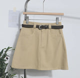 Fongt Shooting Kin Color High-Rise Thin Bag Hip Skirt 2025 New Hundred With Belt A Short Skirt 9997