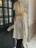 Blouses Women Shirt Long Sleeve Top Women Green White Shirt Solid Oversized Shirt Party Club Sexy Outfits Y2K
