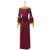 Autumn And Winter Dress High-End Solid Color Medieval Court High-Waisted Dress-Outfit