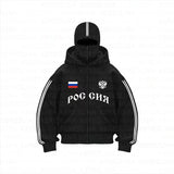 Fongt New Hot Double-Headed Zipper POK GHB Print Niche Design New Ninja Coat