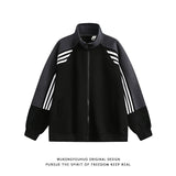 Fongt Three Bar Bump Color Collar Casual Jacket Jacket Men's Spring And Autumn Design Zipper Open Shirt Tide