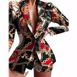 Fongt New Casual Print Fashion Small Suit Women's Suit